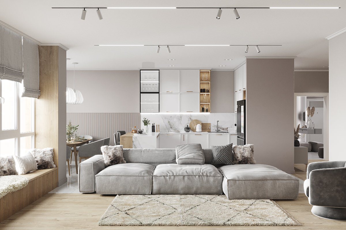 Проект квартиры 109 кв.м для семьи из г. Кемерово