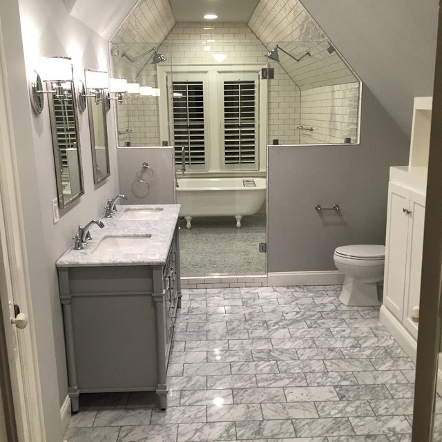 Transitional Master Bath Remodel klassisch-modern-badezimmer