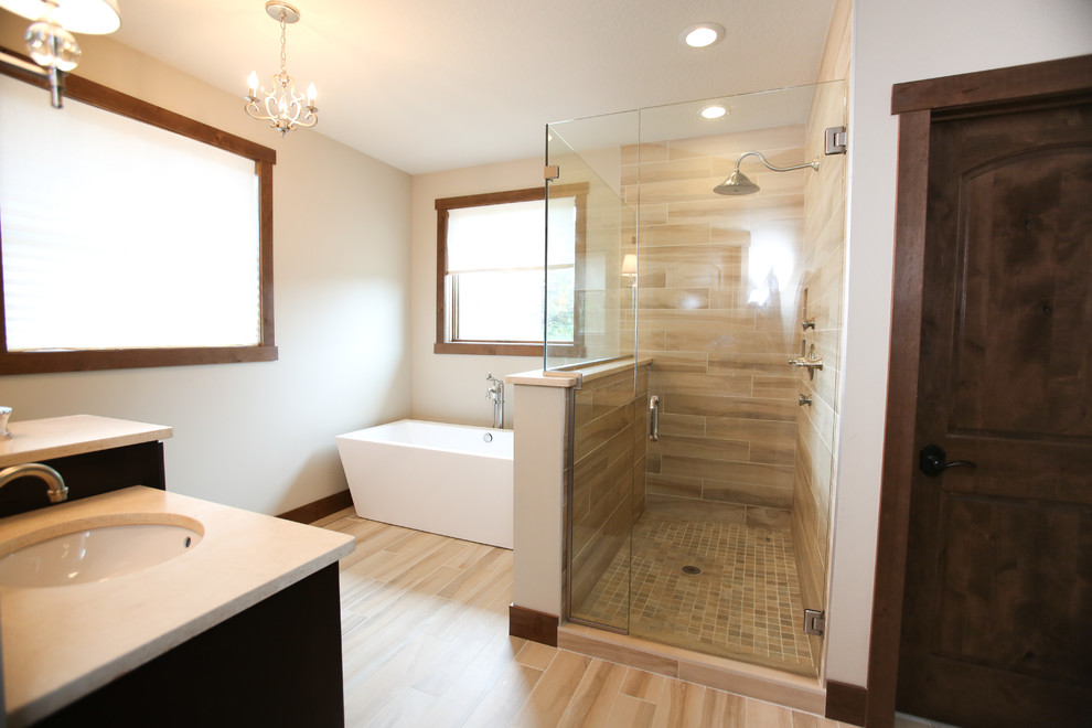 Transitional bathroom photo in Minneapolis