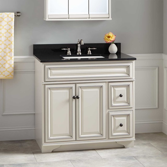 36" Misschon Vanity for Rectangular Undermount Sink - Antique White