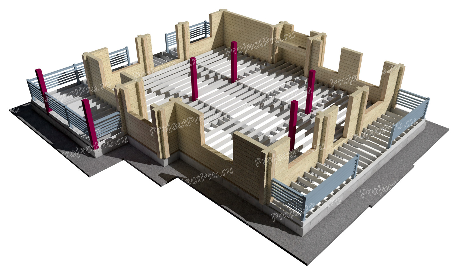 Проект дома из клееного бруса. Серия Smart. А-010