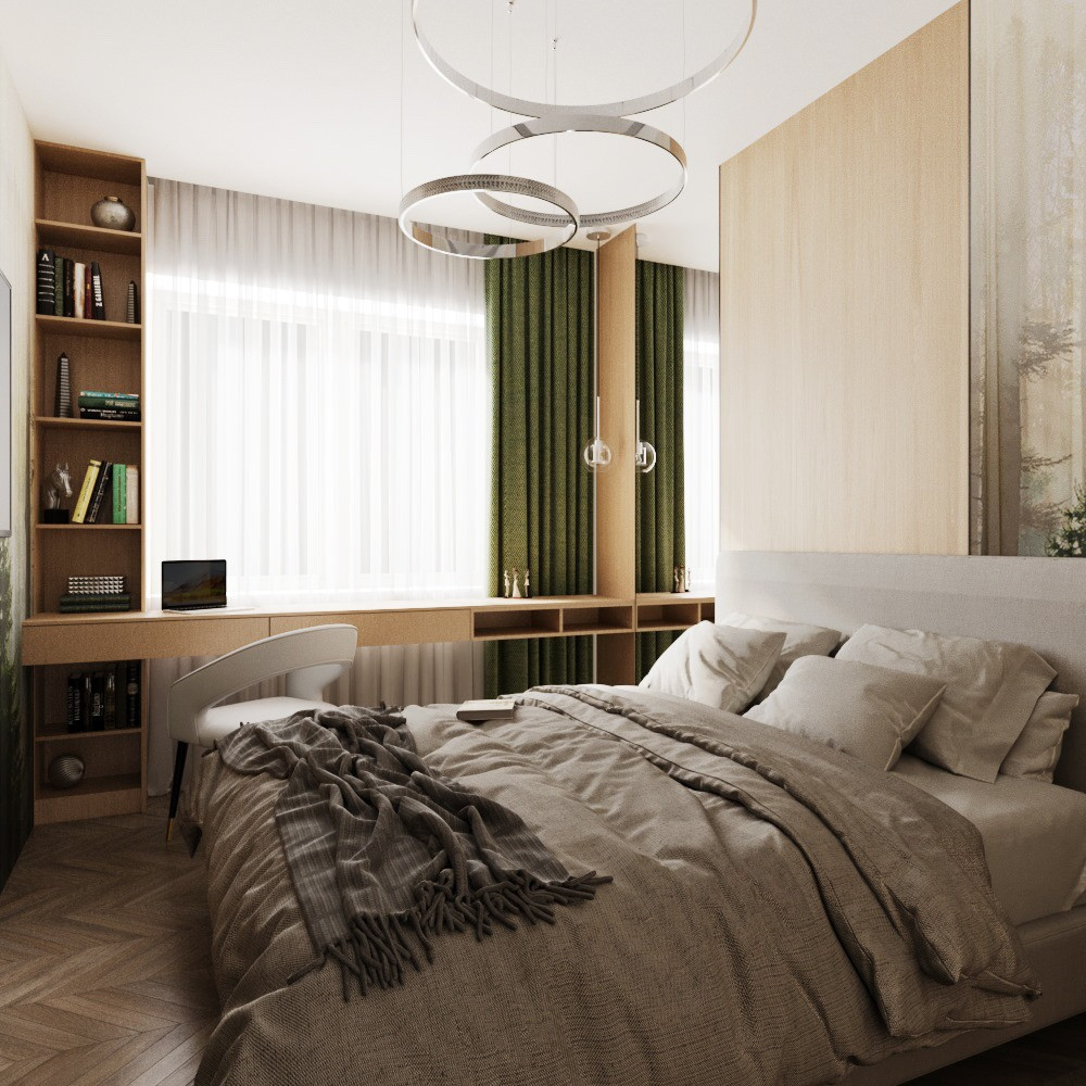 дизайн спальни. В маленькой квартире.