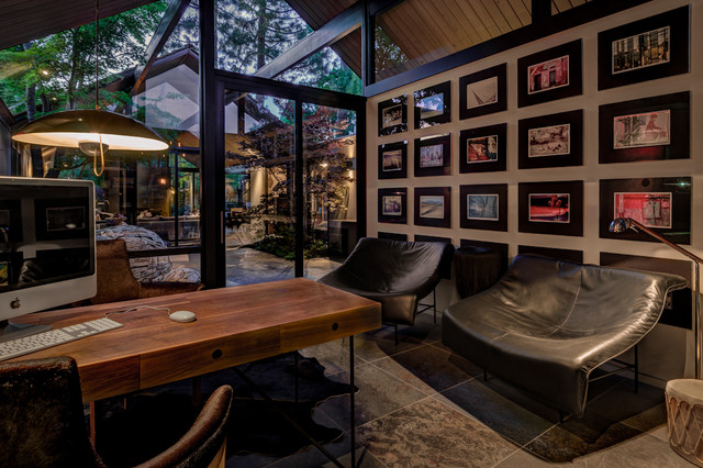 Los Altos Eichler Remodel klassisch-modern-arbeitszimmer