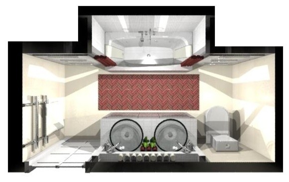 ванная комната на мансардном этаже