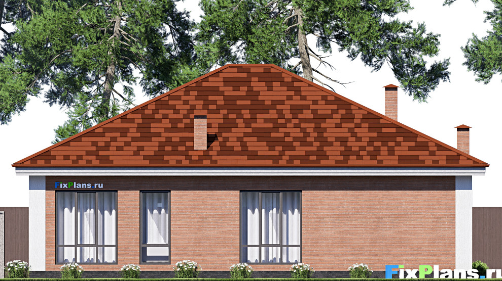 Проект одноэтажного дома 14х13м S114м2 F-18251