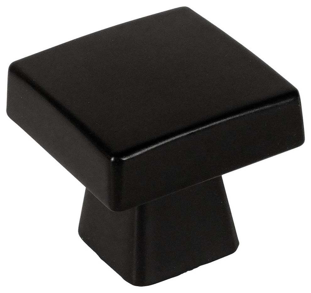 Cosmas Flat Black Contemporary Hardware, Square Knob