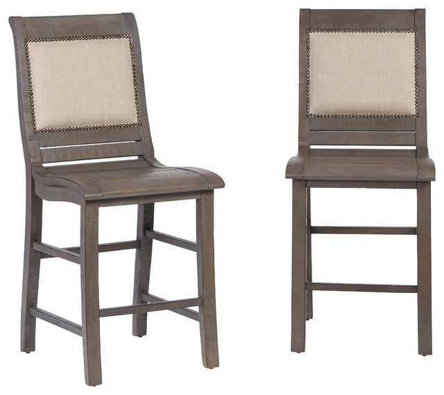 Willow Upholstered Counter Chair Set Of 2 Transitional Bar Willow Upholstered Counter Chair Set Of 2 Transitional Bar Stools And By Progressive Furniture