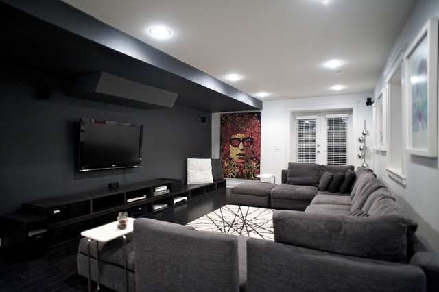 Contemporary Media Room West 14th - Media Room contemporary-home-theater