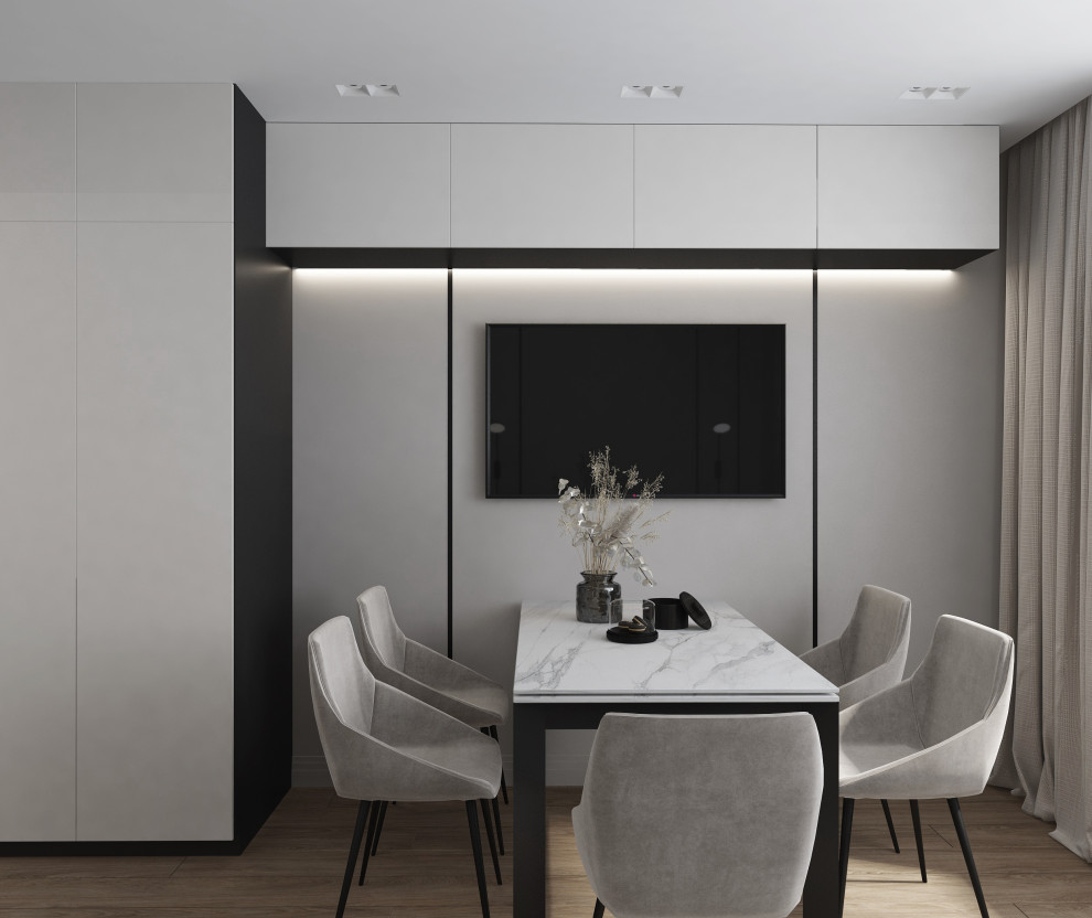 Дизайн-проект  кухни-гостиной в г . Москве