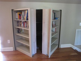 Invisidoor Hidden Door Bookcase - Traditional - Family 