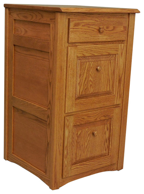 Country Trend Style Solid Oak 3 Drawer Filing Cabinet