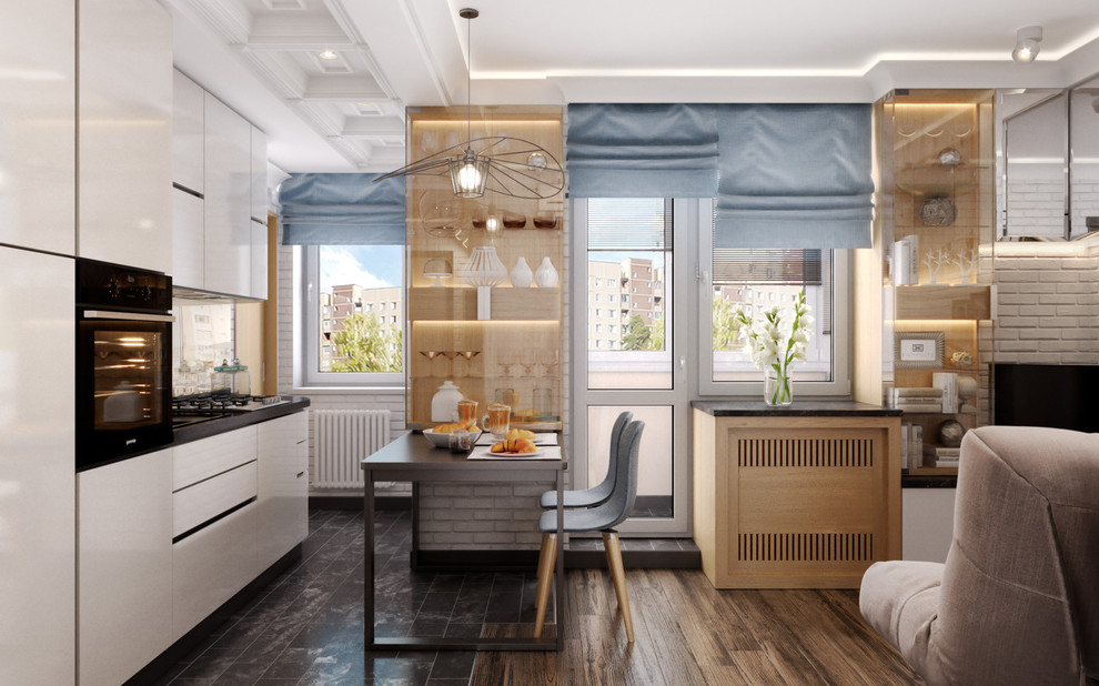 Дизайн проект квартиры 36 кв.м для молодой мамы и дочки