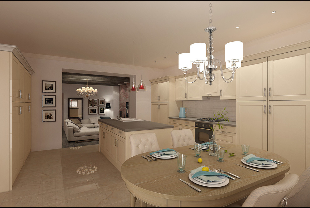 Townhouse. Moscow. New classic with rustic features