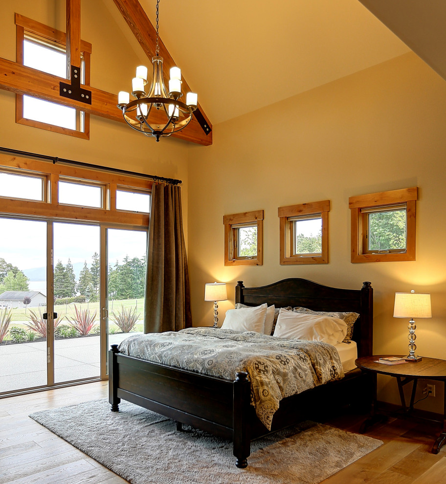 Photo of a country bedroom in Seattle.