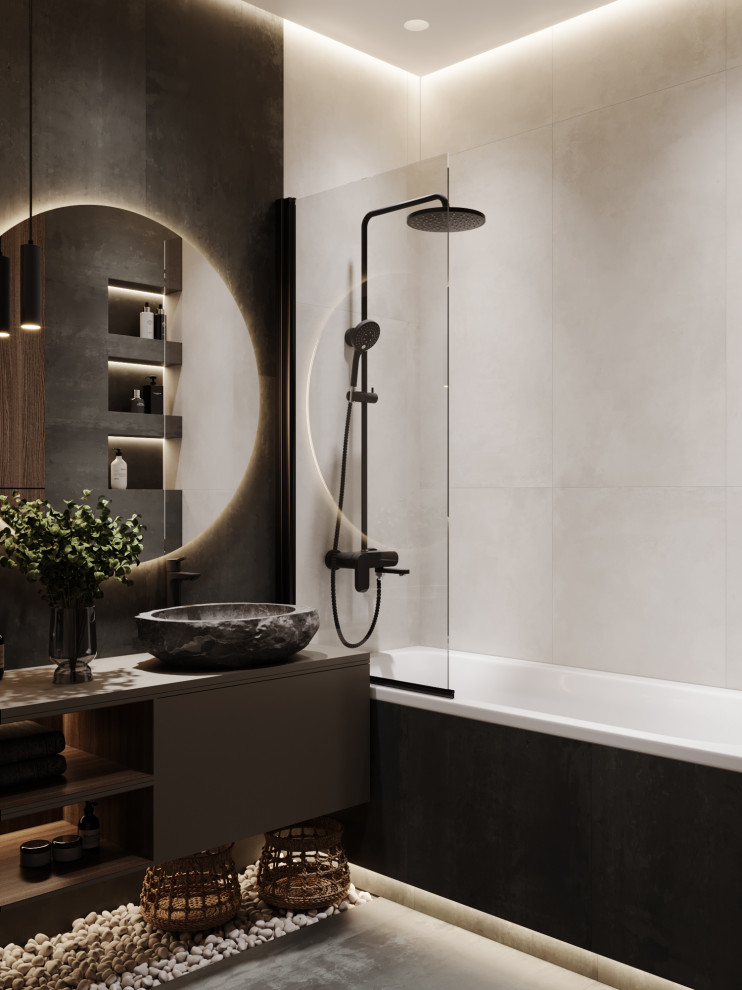 Брутальный современный интерьер, ЖК Румянцево Парк