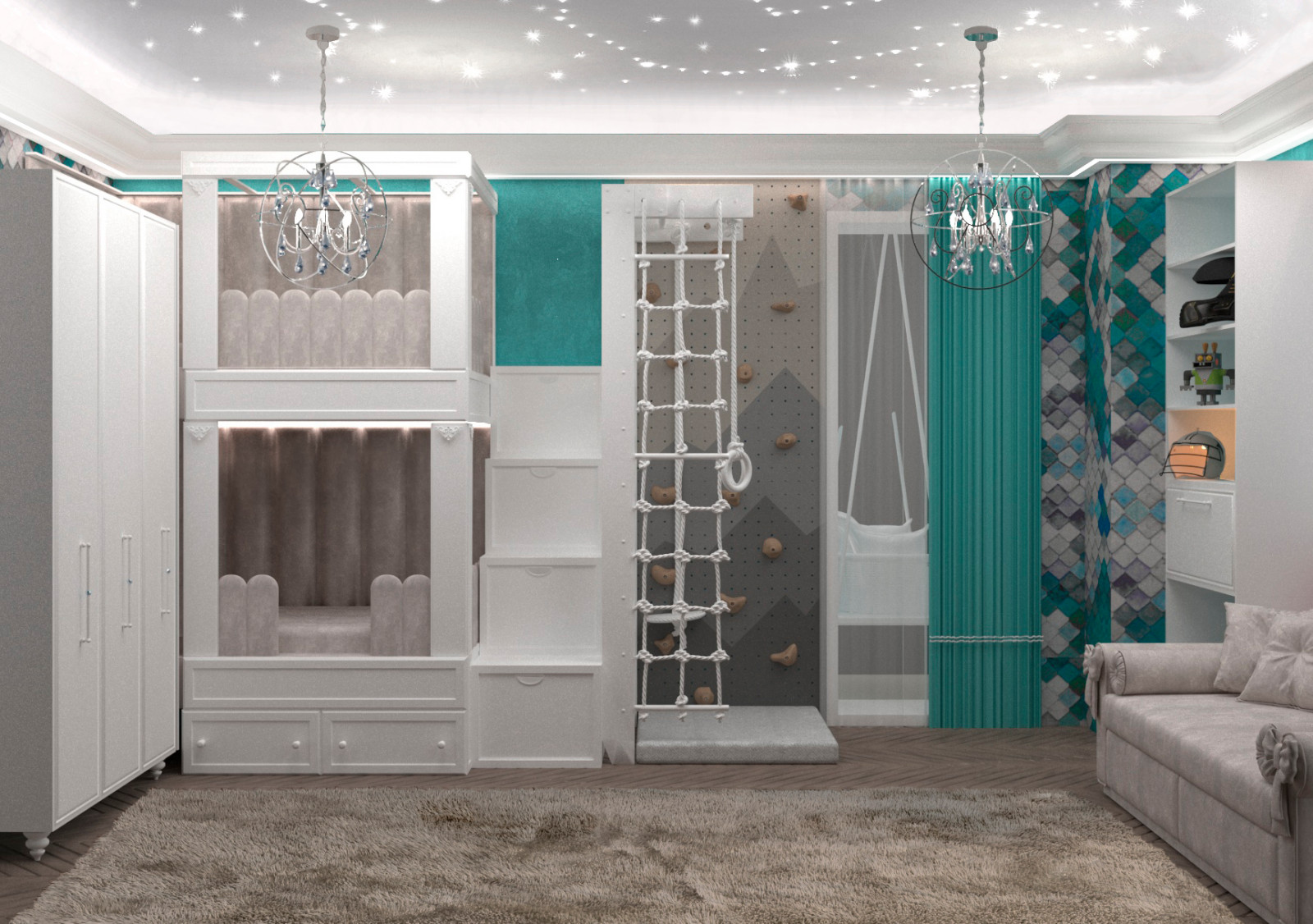 Дизайн интерьера детской комнаты