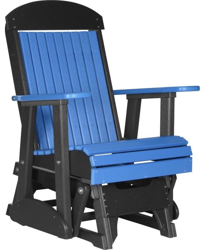 Luxcraft 2' Classic Highback Recycled Plastic Glider Chair