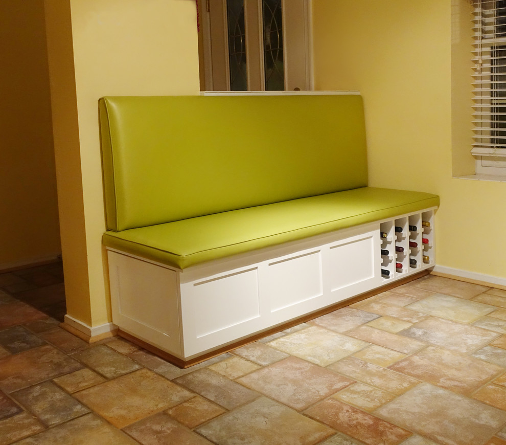 Transitional kitchen photo in DC Metro with shaker cabinets and white cabinets
