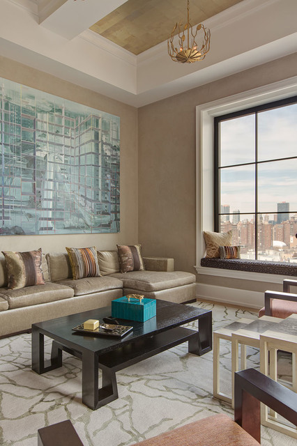 Walker Tower transitional-living-room