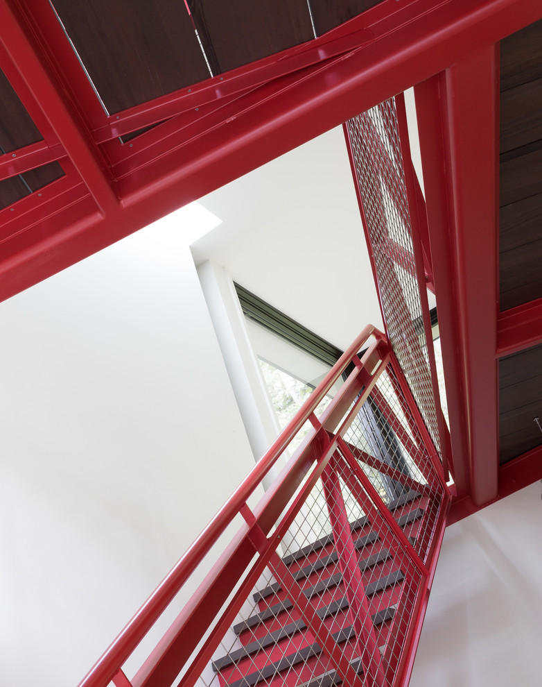 Inspiration for a modern staircase remodel in Seattle