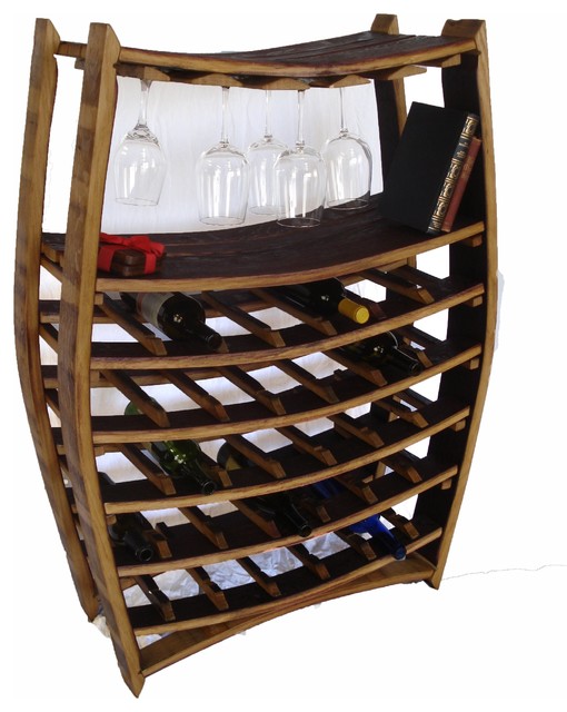 Large Wine and Glass Rack - Chablis - Made from retired California wine barrels