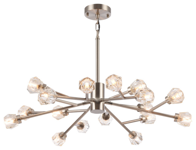 Light Chandelier Shiny Gold, Xenia Led Crystal Ring Chandelier