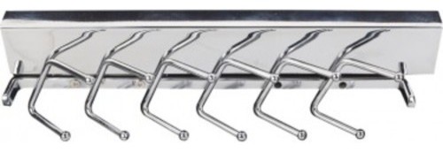 Hardware Resources 295T Twelve Hook Pull Out Tie Rack - Chrome
