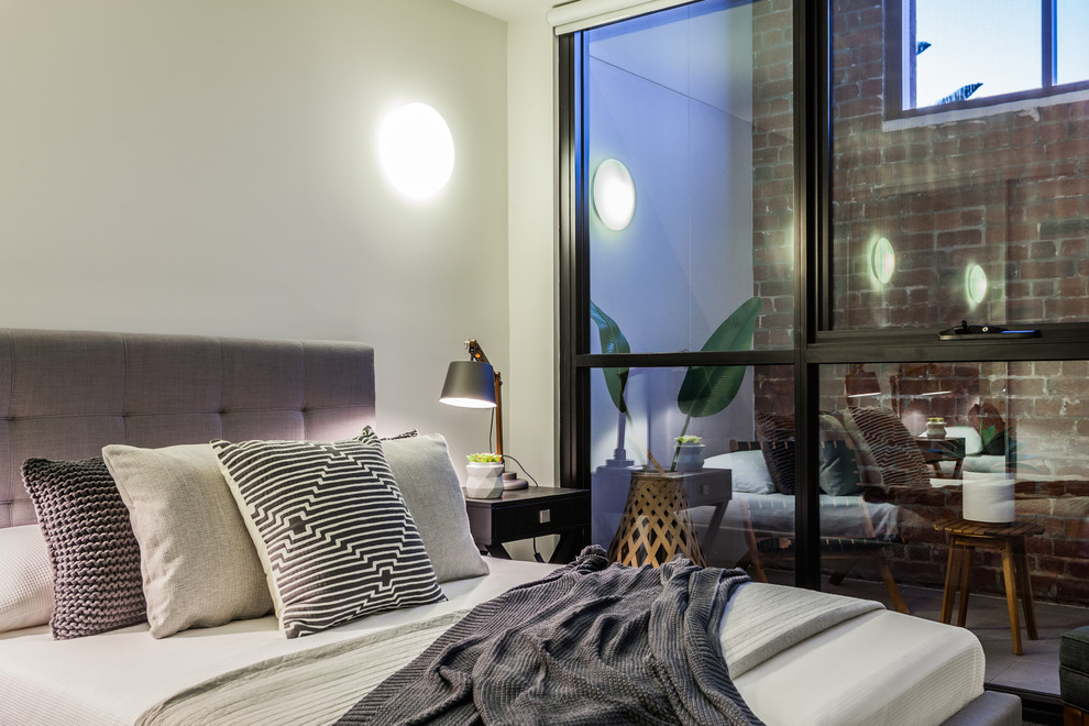 This is an example of an industrial bedroom in Perth.