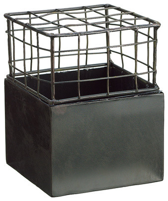 Silk Plants Direct Wire Mesh Cube Vase, Pack of 4