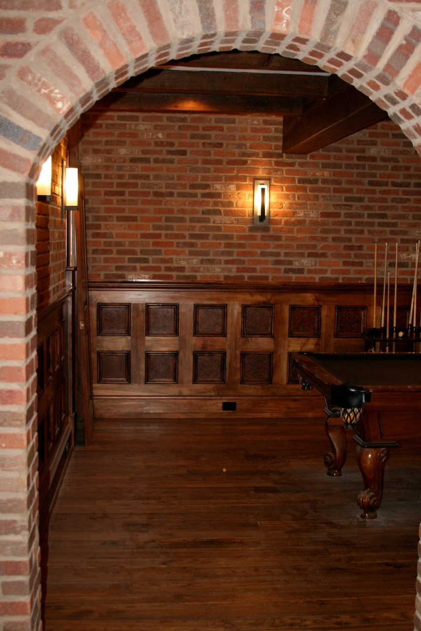 Wainscoting and Brick