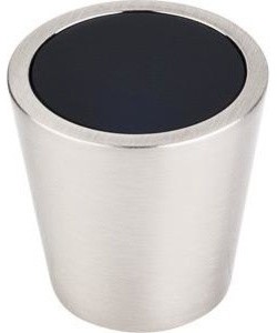 Top Knobs Black Crystal Center Knob 3 4 Diameter Brushed Satin