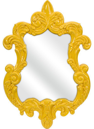 Baroque Wall Mirror, Yellow