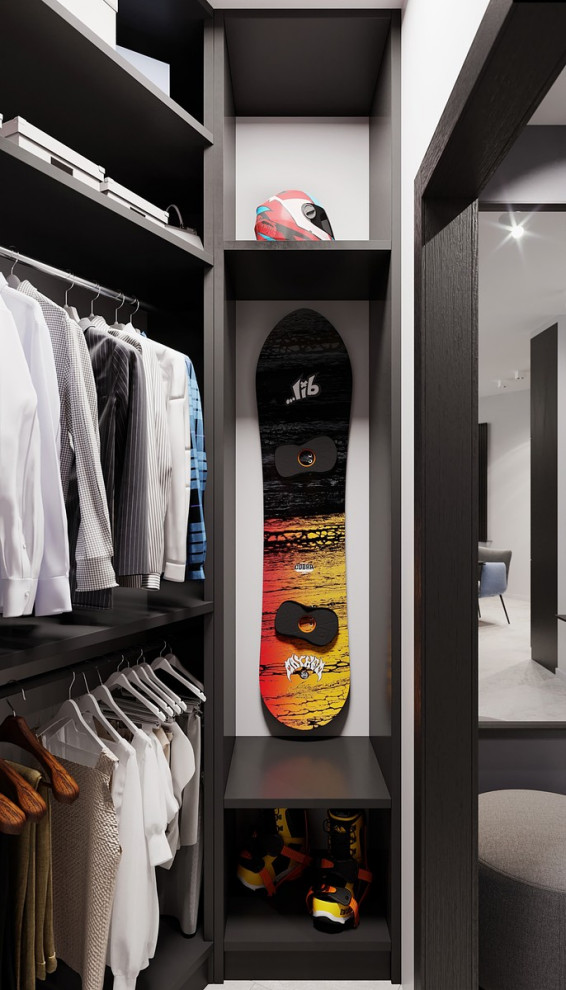 Интерьер квартиры в современном стиле, ЖК «Остров», 90 кв.м.