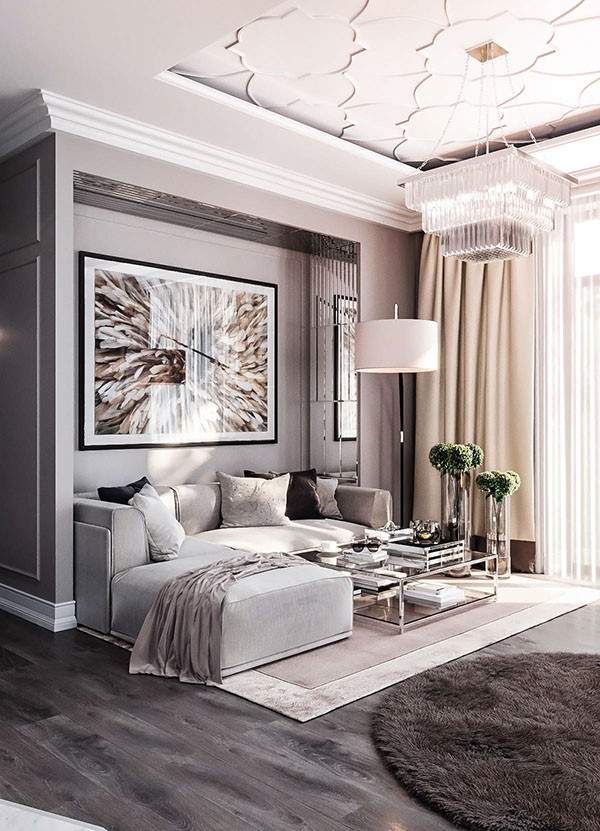 Гостиная с камином