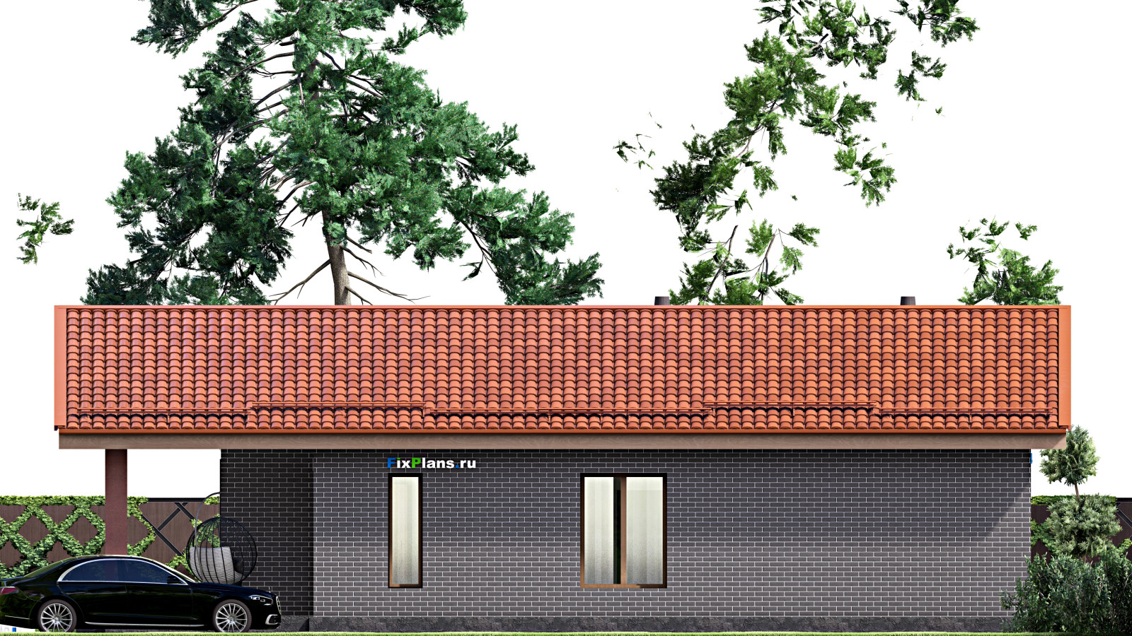 Проект одноэтажного дома 10х16м S130м2 F-15218