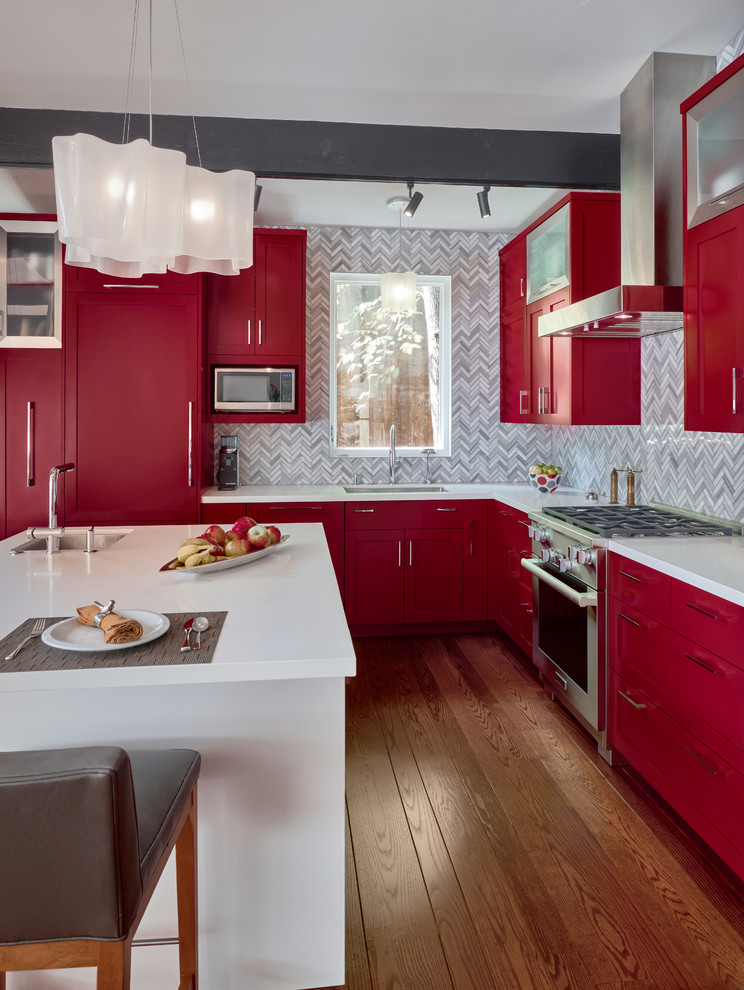 Mid-Century Kitchen - RED Again! - Modern - San Francisco - by Cillesa ...