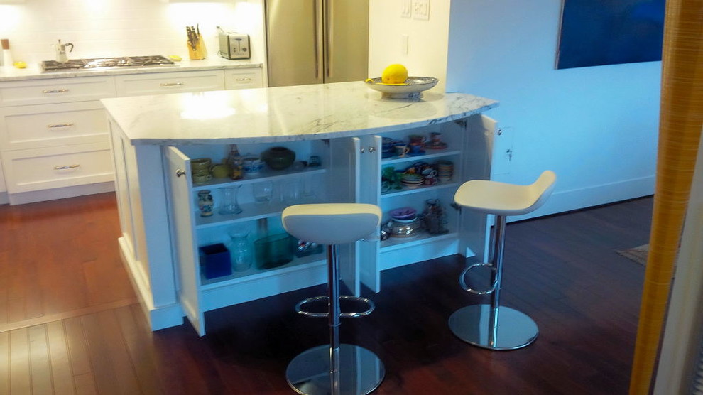 Inspiration for a transitional kitchen remodel in Providence