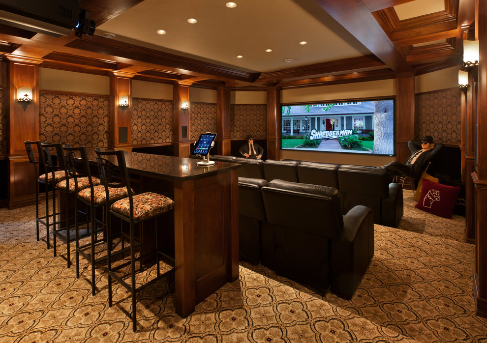 Design ideas for a home theatre in Milwaukee.