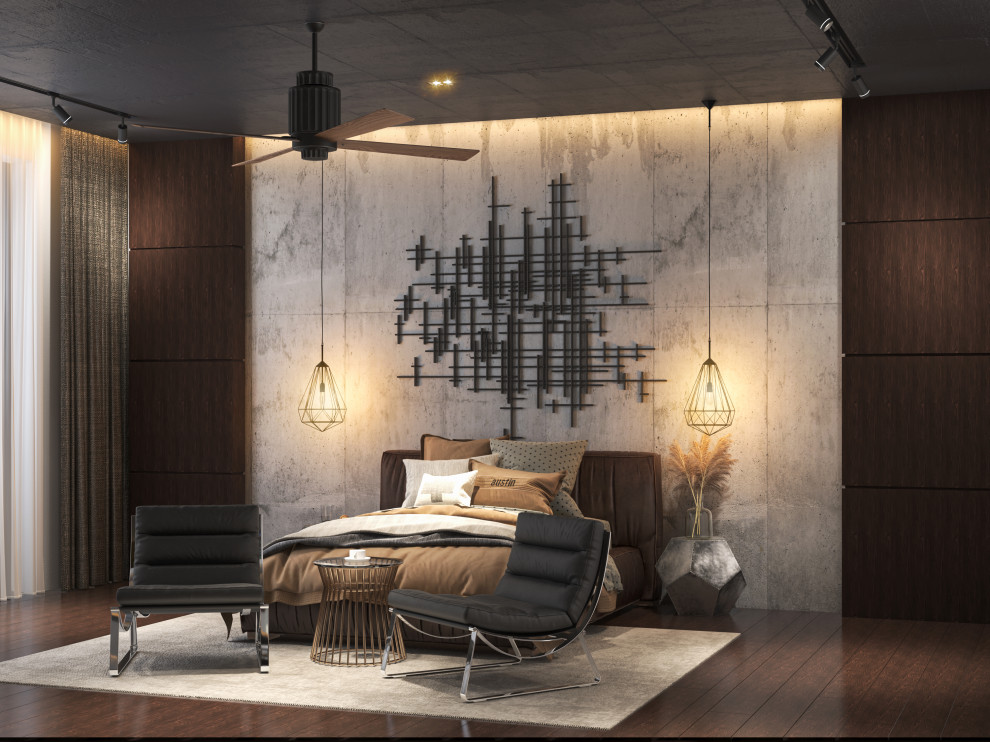 This is an example of an industrial bedroom in Delhi.