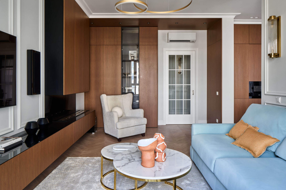 Гостиная с камином