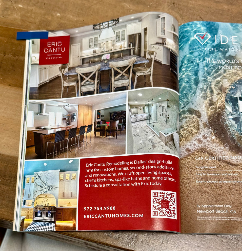 Eric Cantu Remodeling in July/August 2026 Summer issue of Architectural Digest! We are incredibly honored to have examples our design-build work in this magazine.