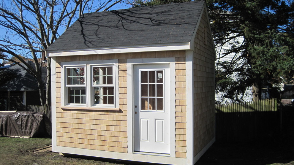 Design ideas for a small detached garden shed in Boston.