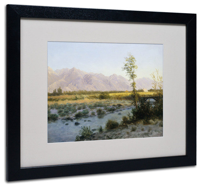 'Prairie Landscape' Matted Framed Canvas Art by Albert Biersdant