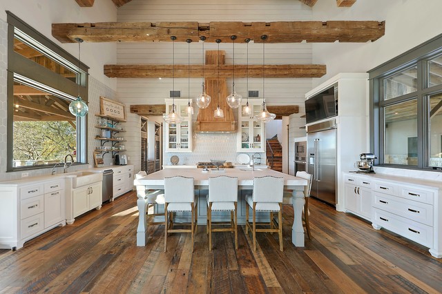 Texas Hill Country Reclaimed Resort - Farmhouse - Kitchen ...