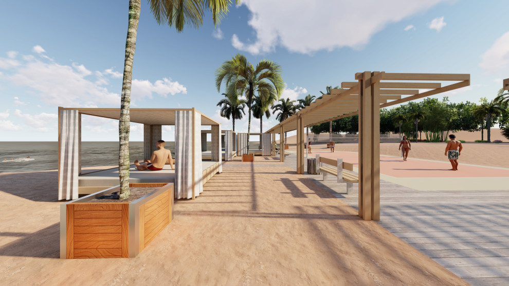 Благоустройство пляжа в Крыму