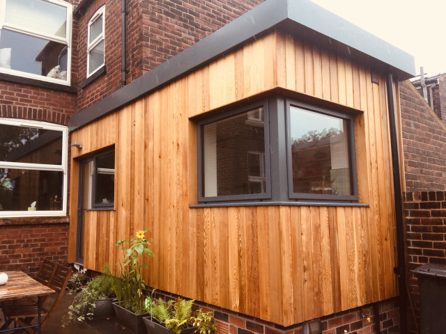 Cedar Cladding Kitchen Extension contemporary