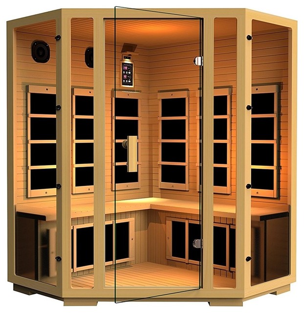 JNH Lifestyles Joyous 4 Person Corner Far-Infrared Sauna