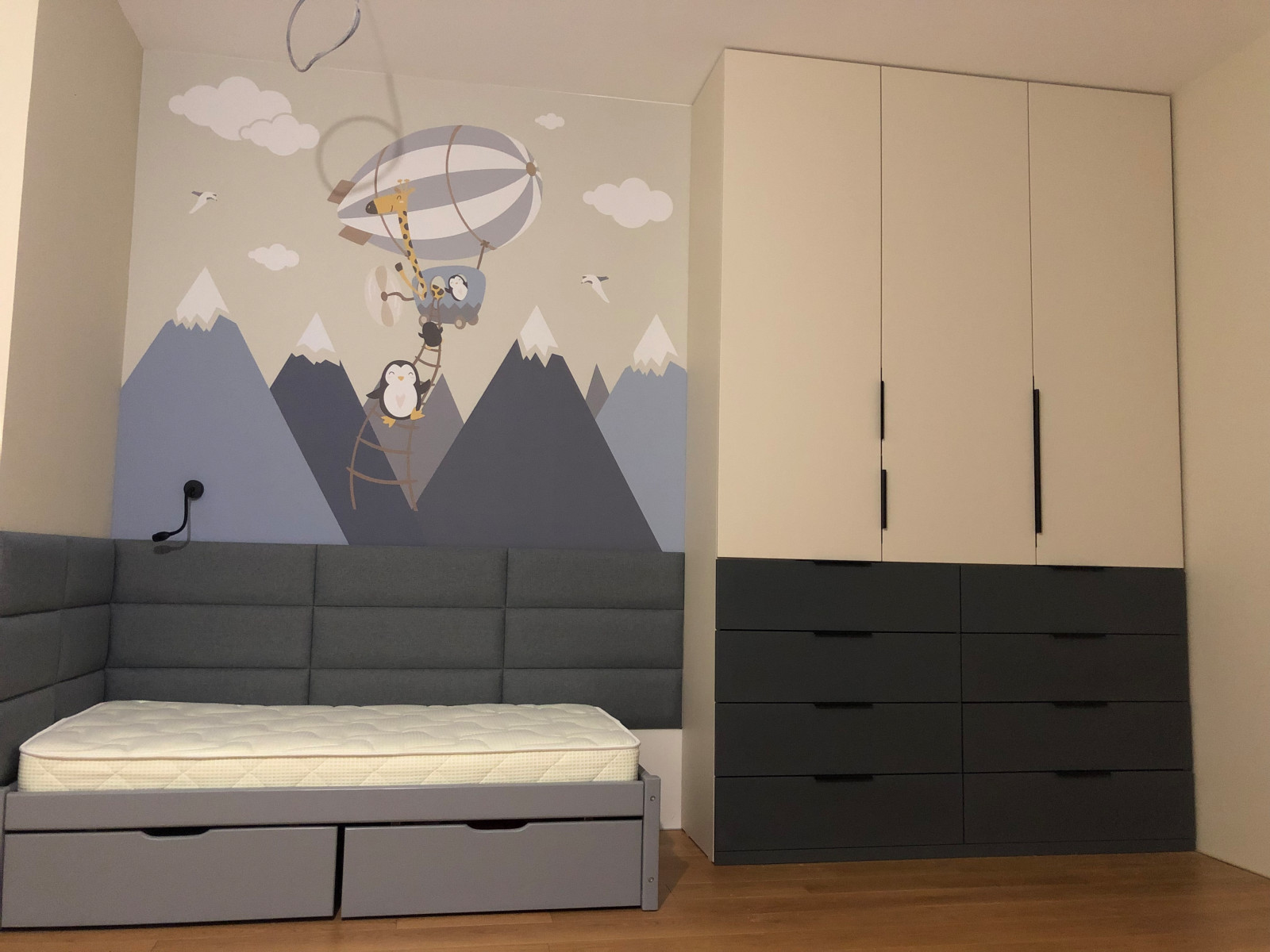 дизайн - проект квартиры 84 м2 с гостиной 42 м2