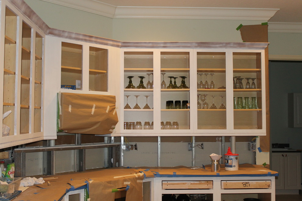 Linda's Kitchen Recolor Modern Contemporary Dover white Shaker style