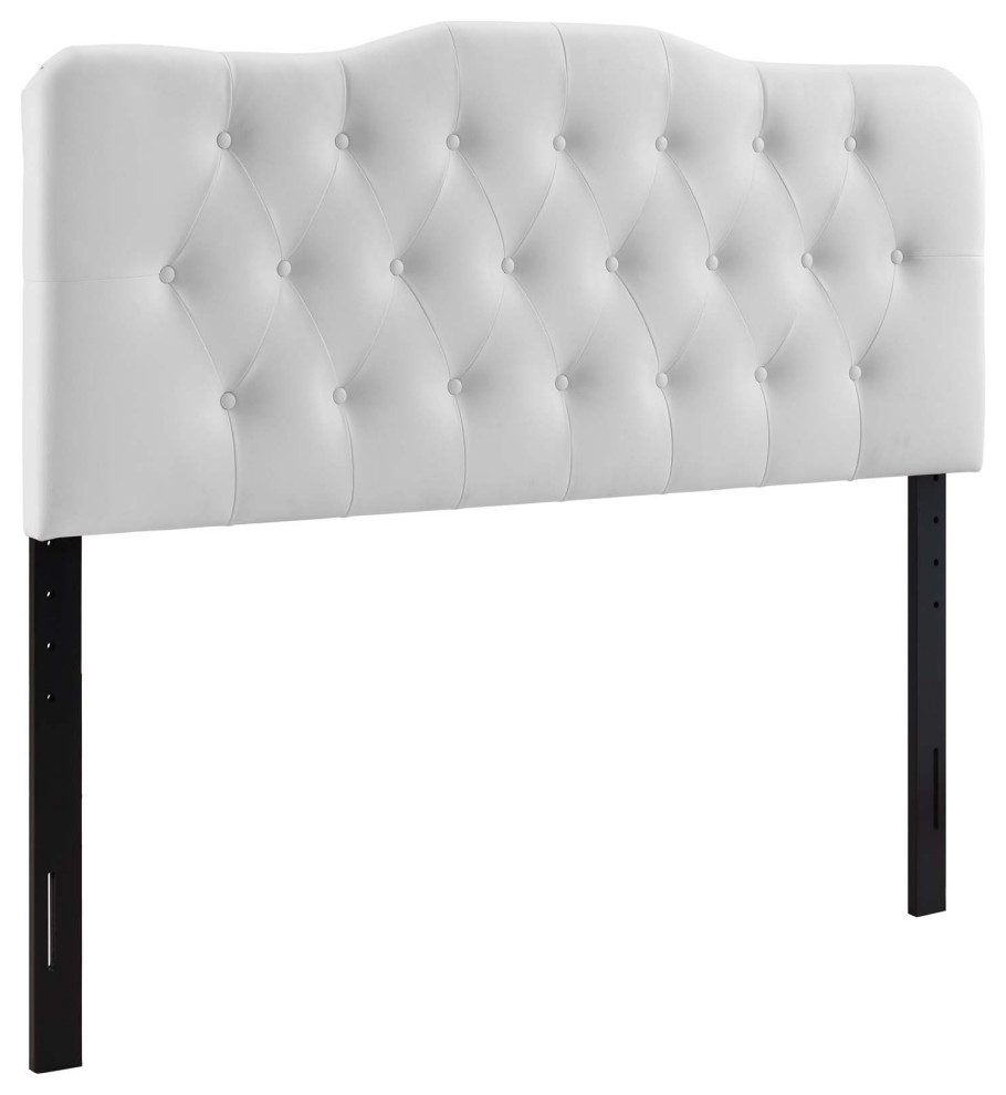 Annabel Queen Tufted Faux Leather Headboard Transitional Headboards By Modway Houzz 